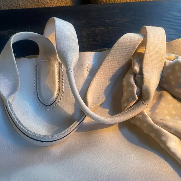 🤍 Coach Derby Tote – Soft Chalk Ivory White - Pebbled Leather Elegance 🤍 - Picture 4 of 5